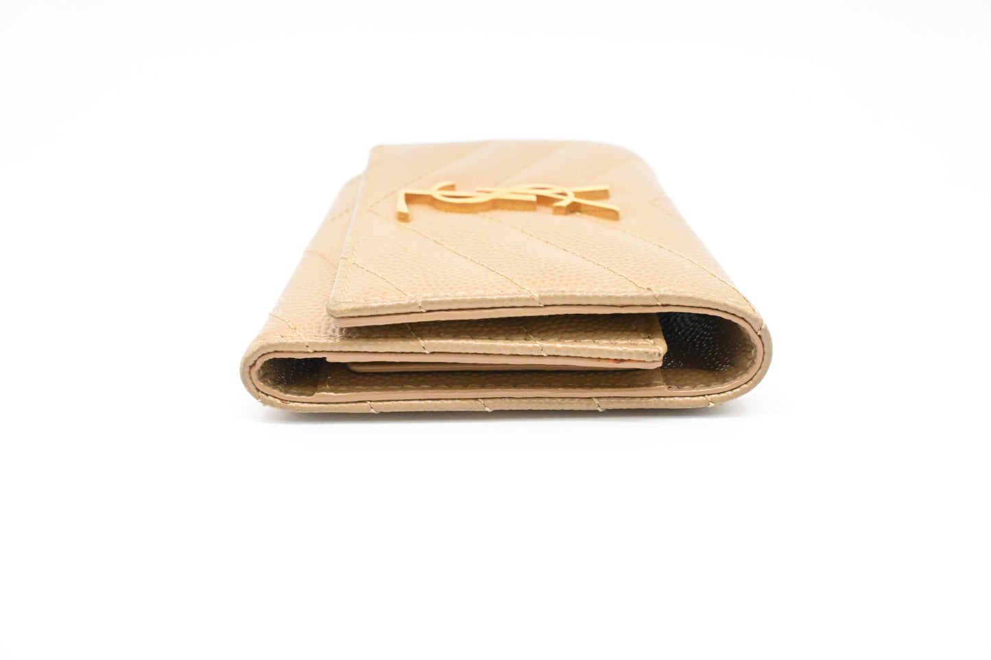 YSL Saint Laurent Key Case 6 in Beige Leather