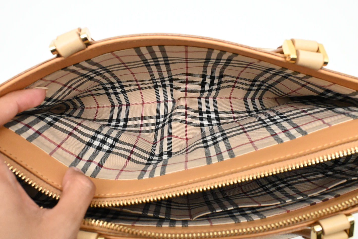 Burberry Handbag in Beige Leather