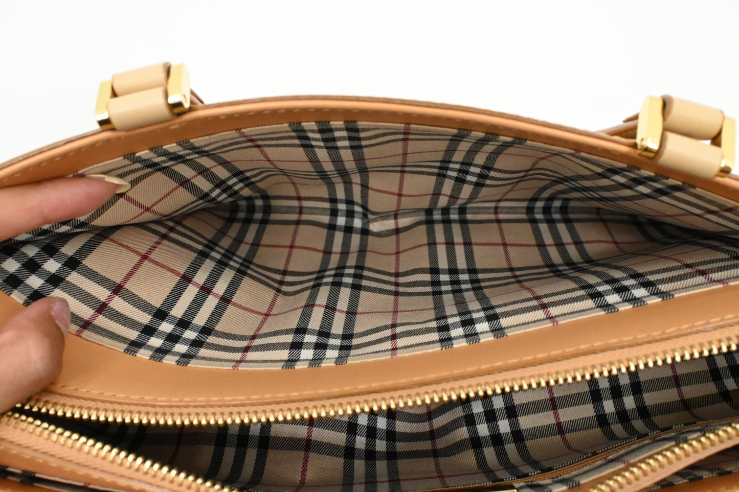 Burberry Handbag in Beige Leather