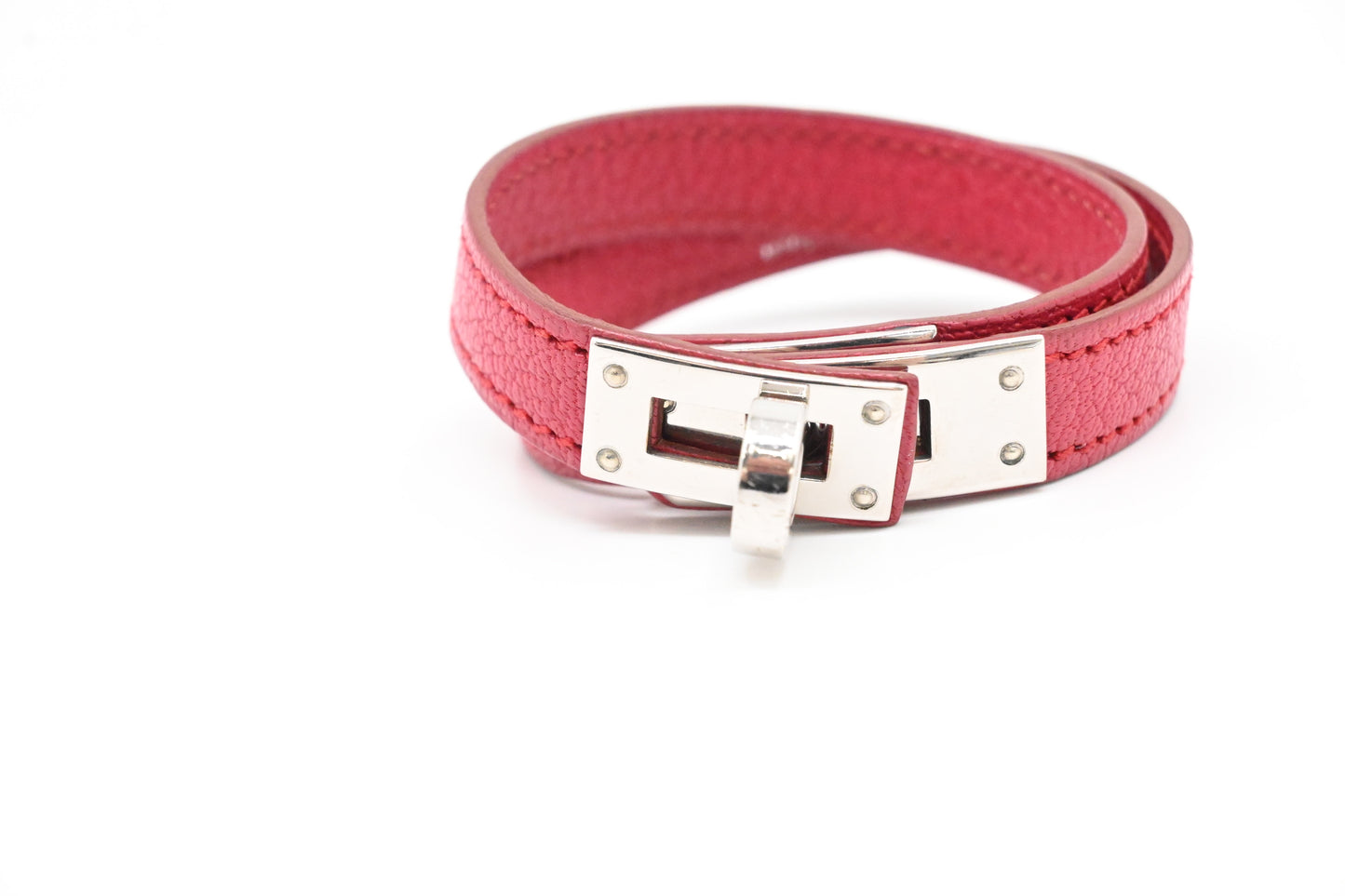 Hermes Kelly Bracelet in Red Leather