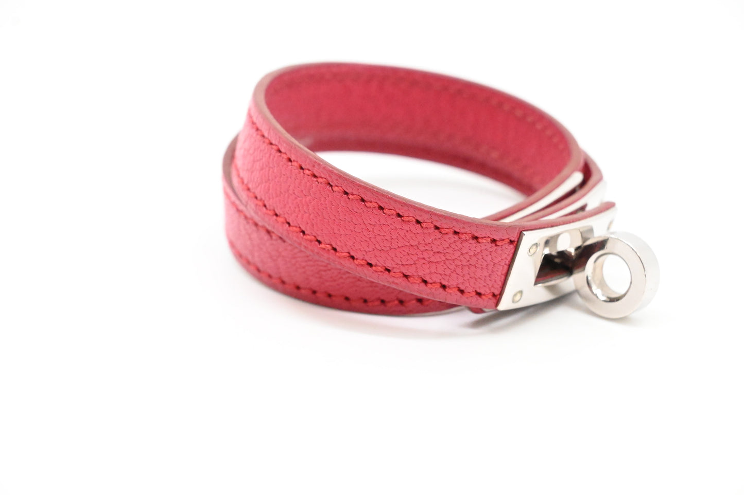 Hermes Kelly Bracelet in Red Leather