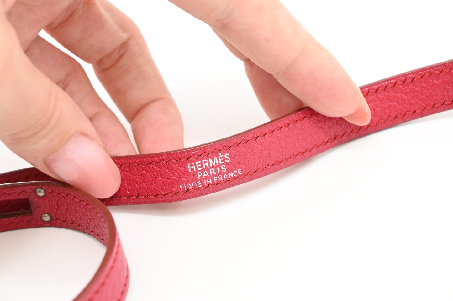 Hermes Kelly Bracelet in Red Leather