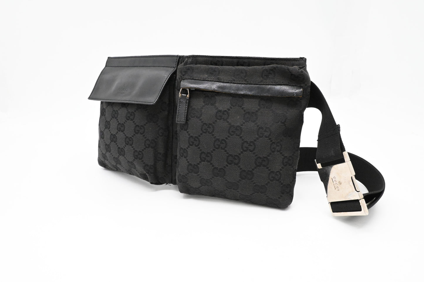 Gucci Waist Bag in Black GG Canvas