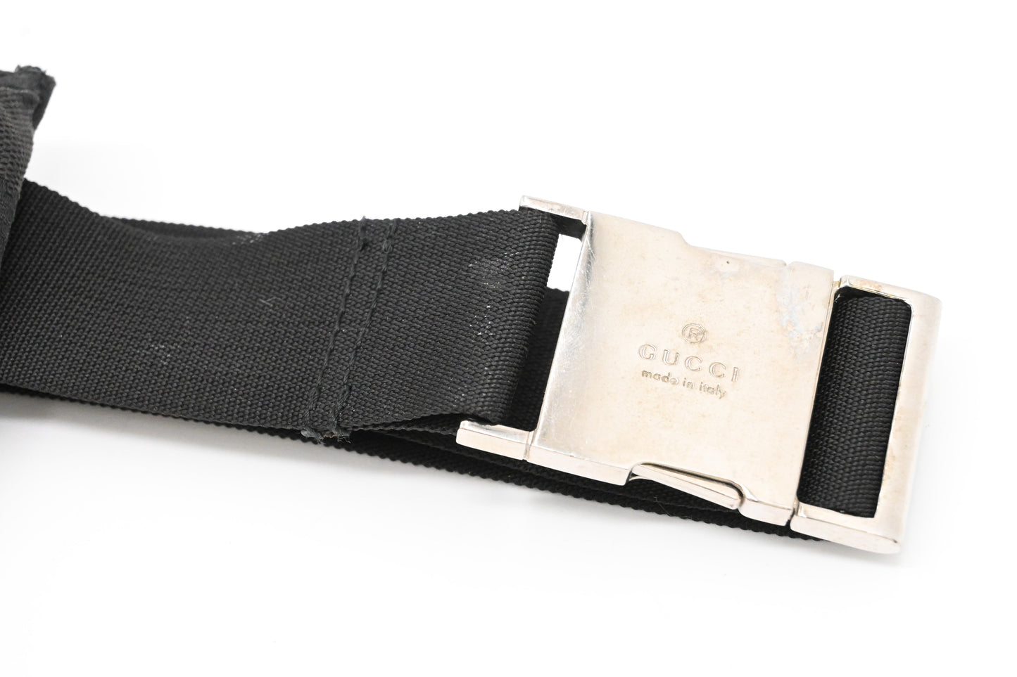 Gucci Waist Bag in Black GG Canvas