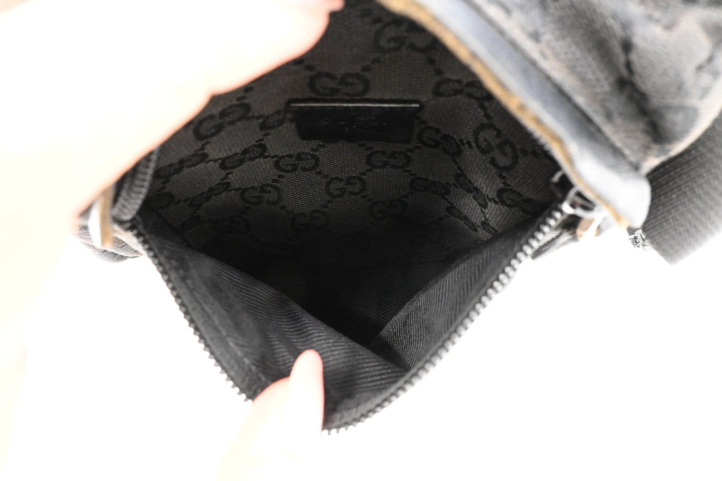 Gucci Waist Bag in Black GG Canvas