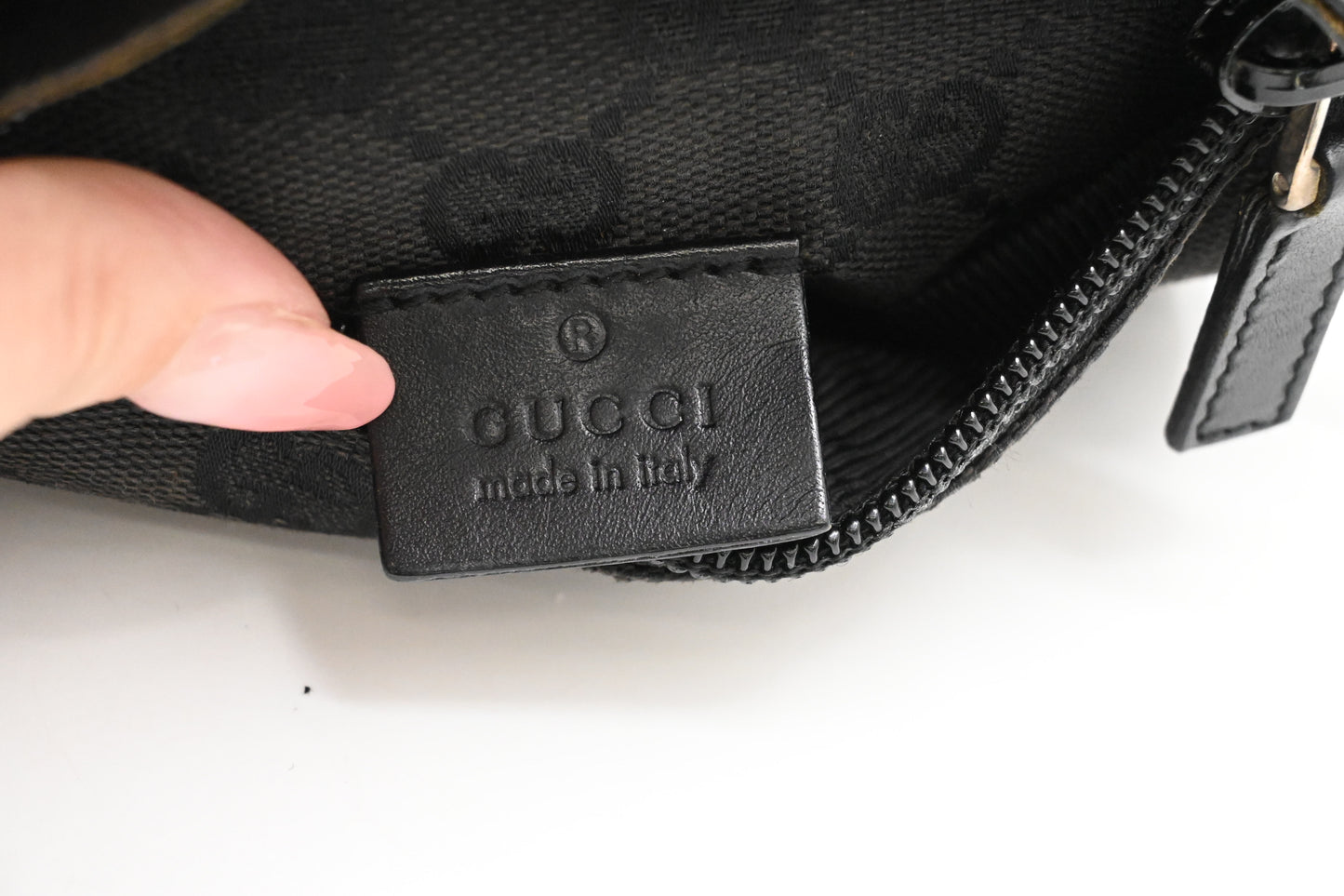 Gucci Waist Bag in Black GG Canvas