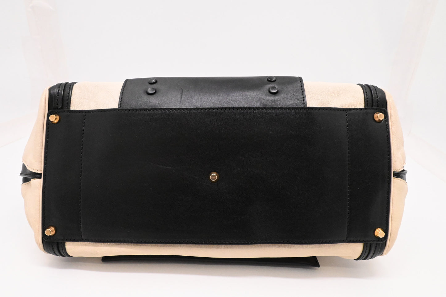 Chloe Large Alice in Cream and Black Leather