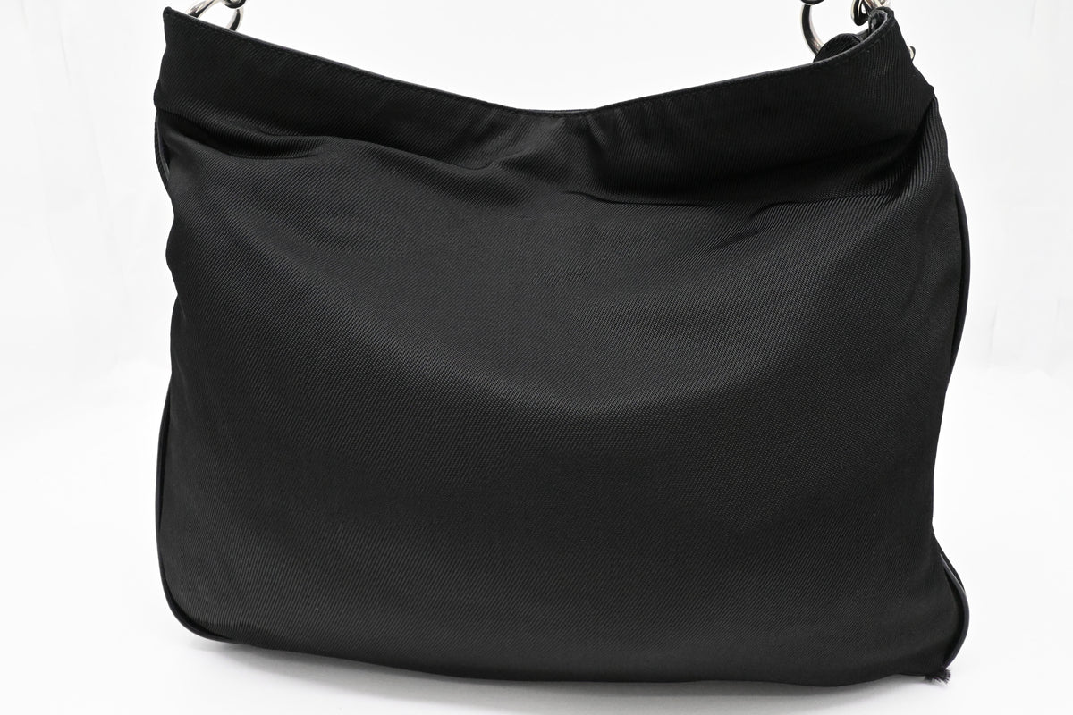 Gucci Bamboo Handbag in Black Nylon