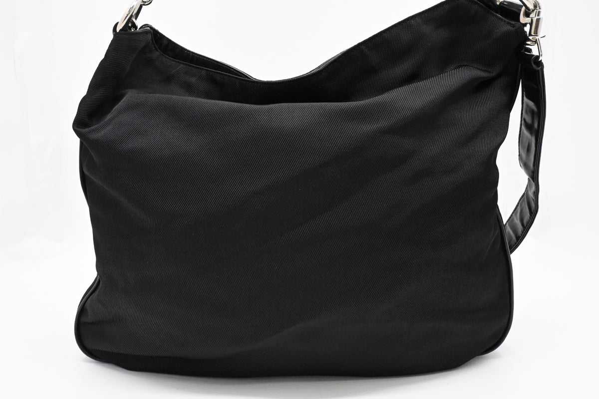 Gucci Bamboo Handbag in Black Nylon