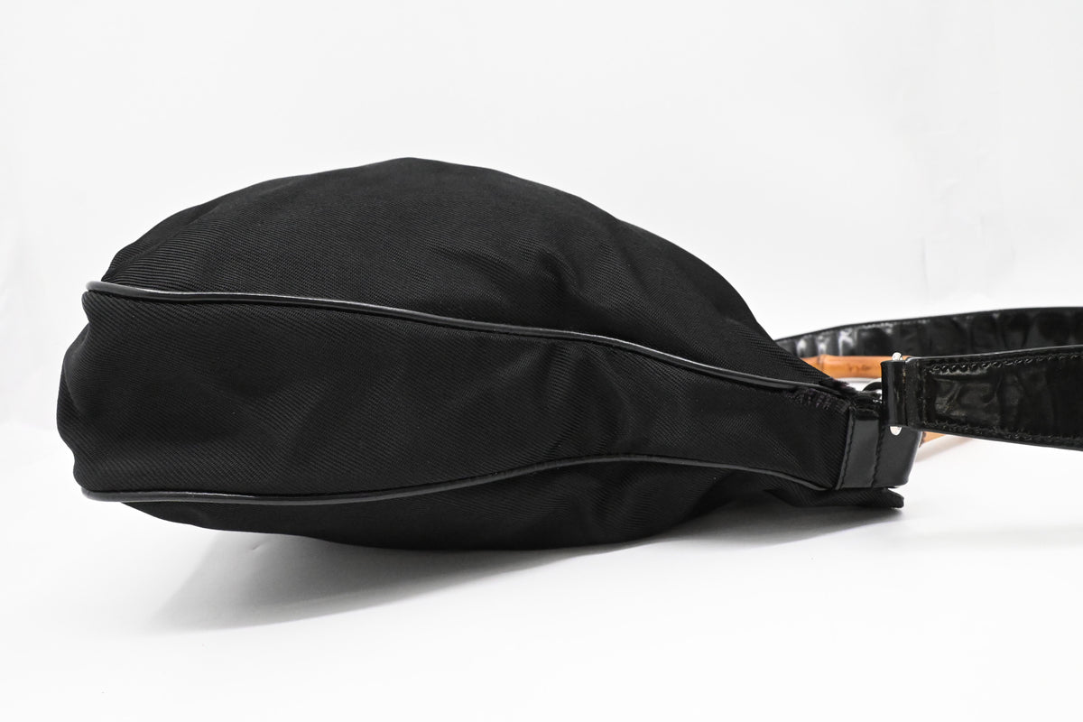 Gucci Bamboo Handbag in Black Nylon