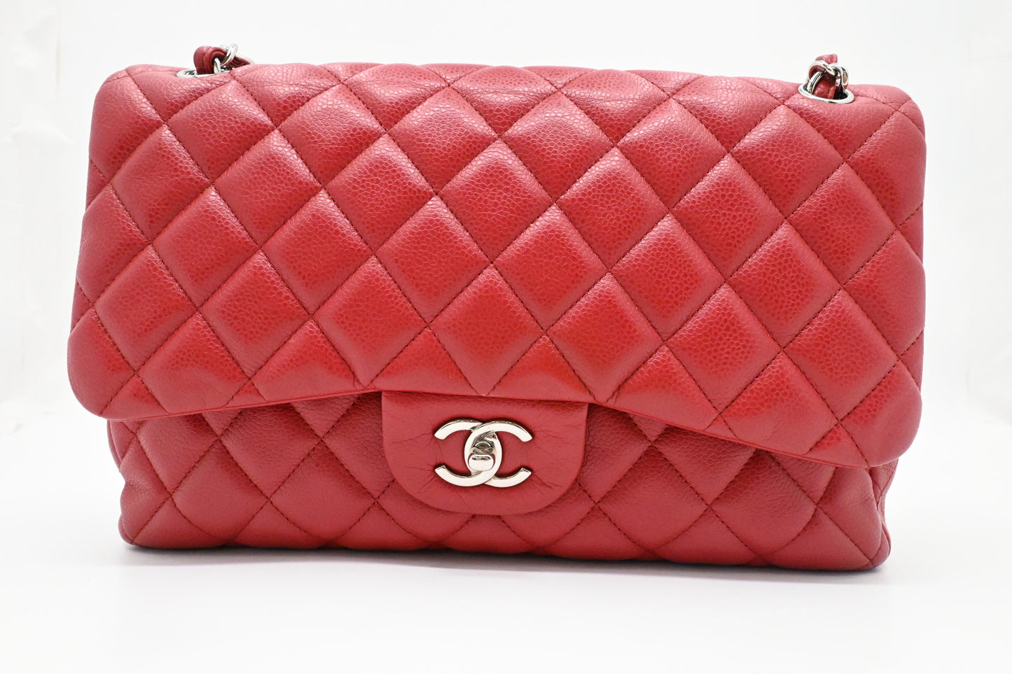 Chanel Jumbo Flap in Red Caviar Leather