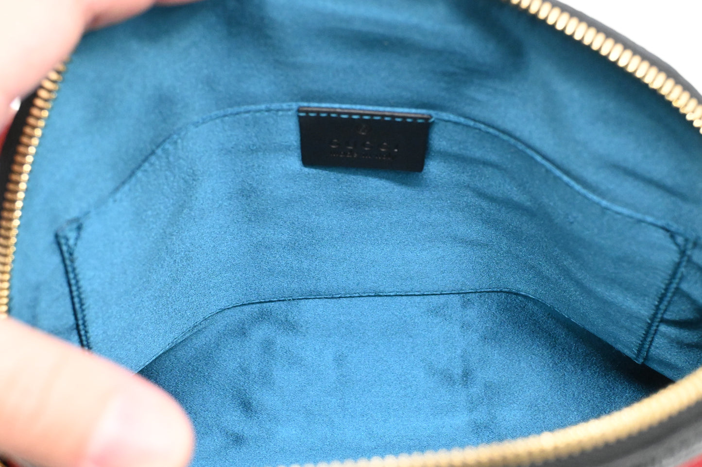 Gucci Ophidia Dome Crossbody Bag in Red Suede Leather