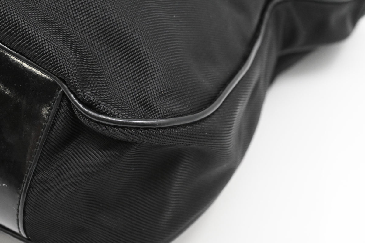 Gucci Bamboo Handbag in Black Nylon