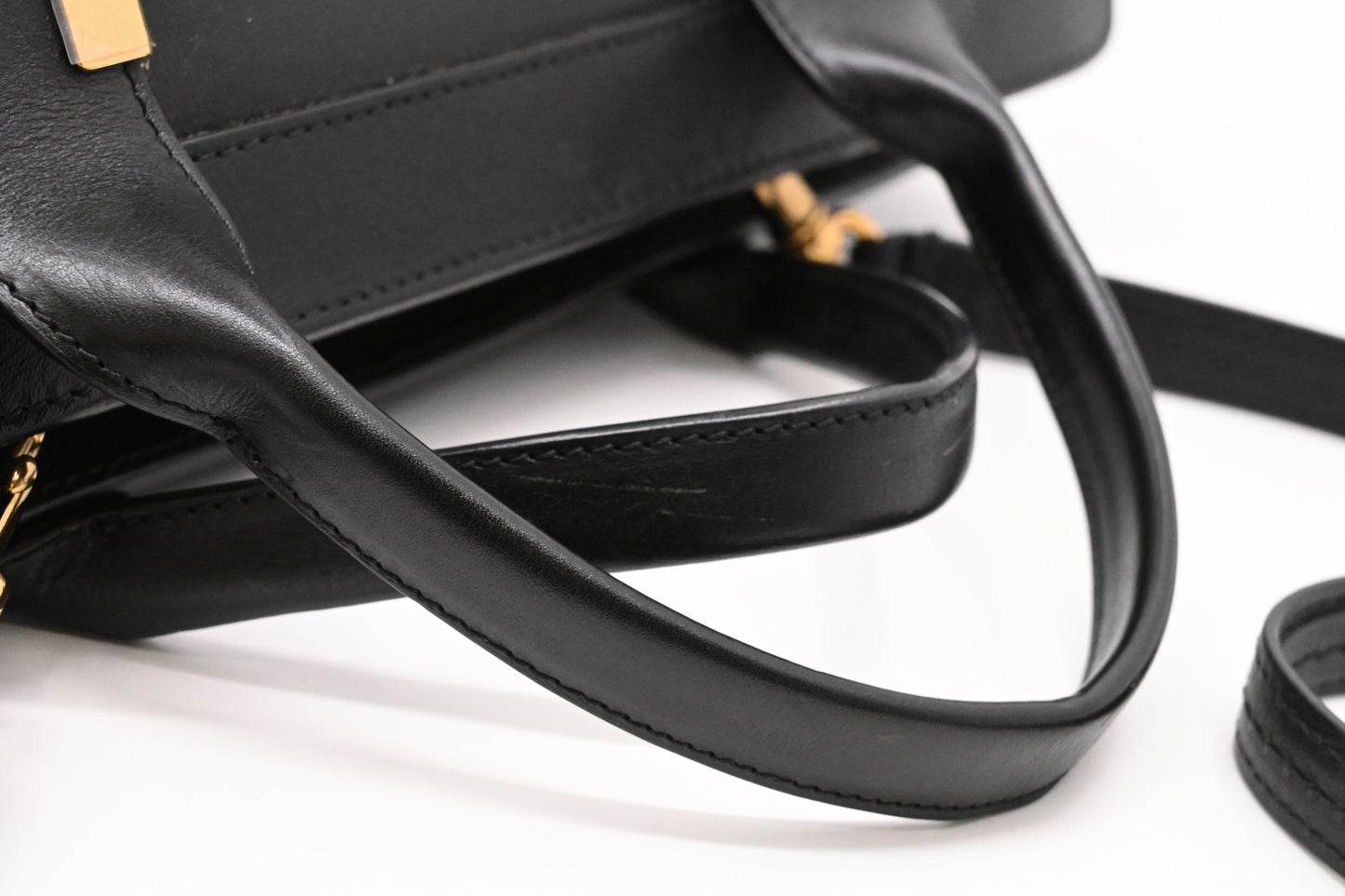 Chloe Large Alice in Cream and Black Leather