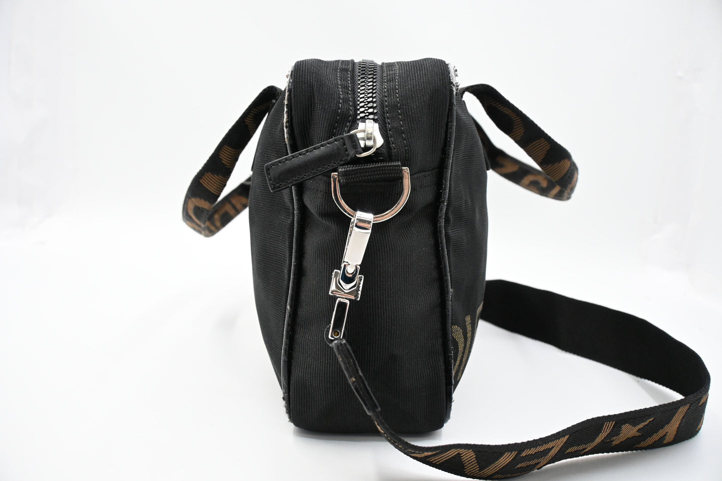 Fendi Two Way Bag in Black Canvas