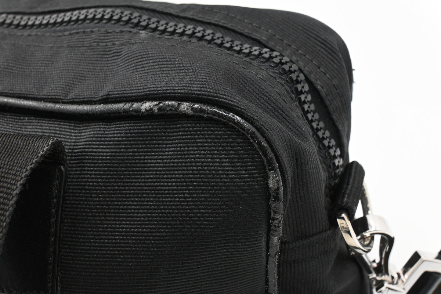 Fendi Two Way Bag in Black Canvas