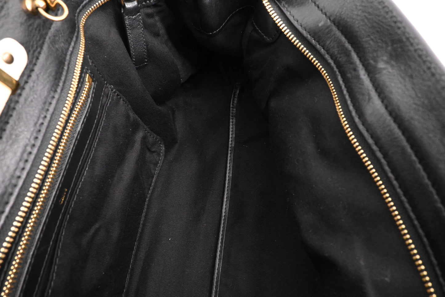 Chloe Large Alice in Cream and Black Leather