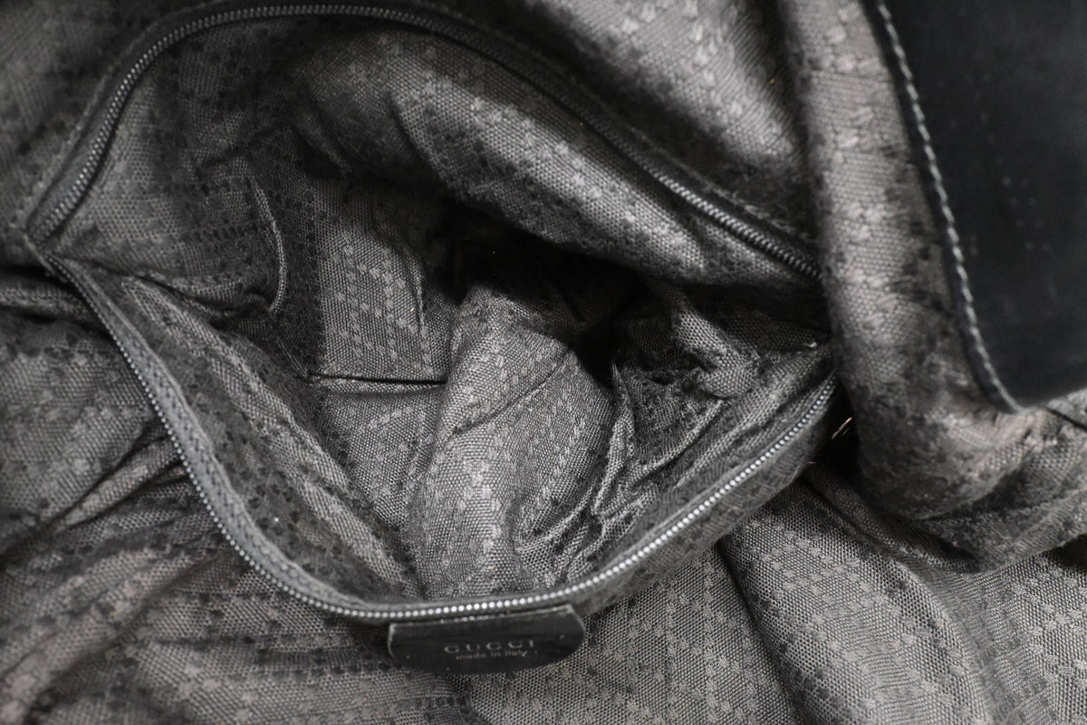 Gucci Bamboo Handbag in Black Nylon