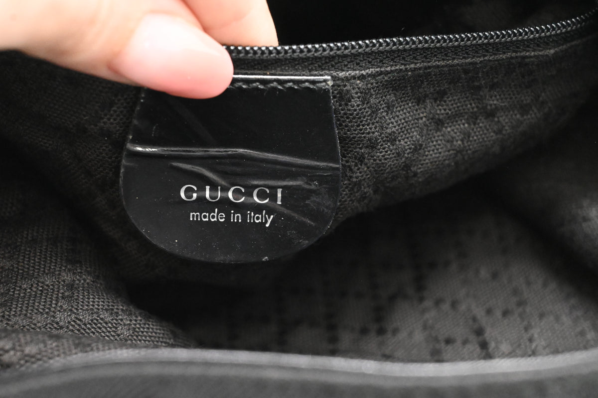 Gucci Bamboo Handbag in Black Nylon