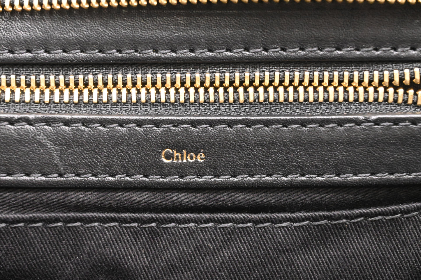 Chloe Large Alice in Cream and Black Leather