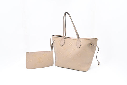 Louis Vuitton Neverfull MM in Turtledove Empreinte Leather
