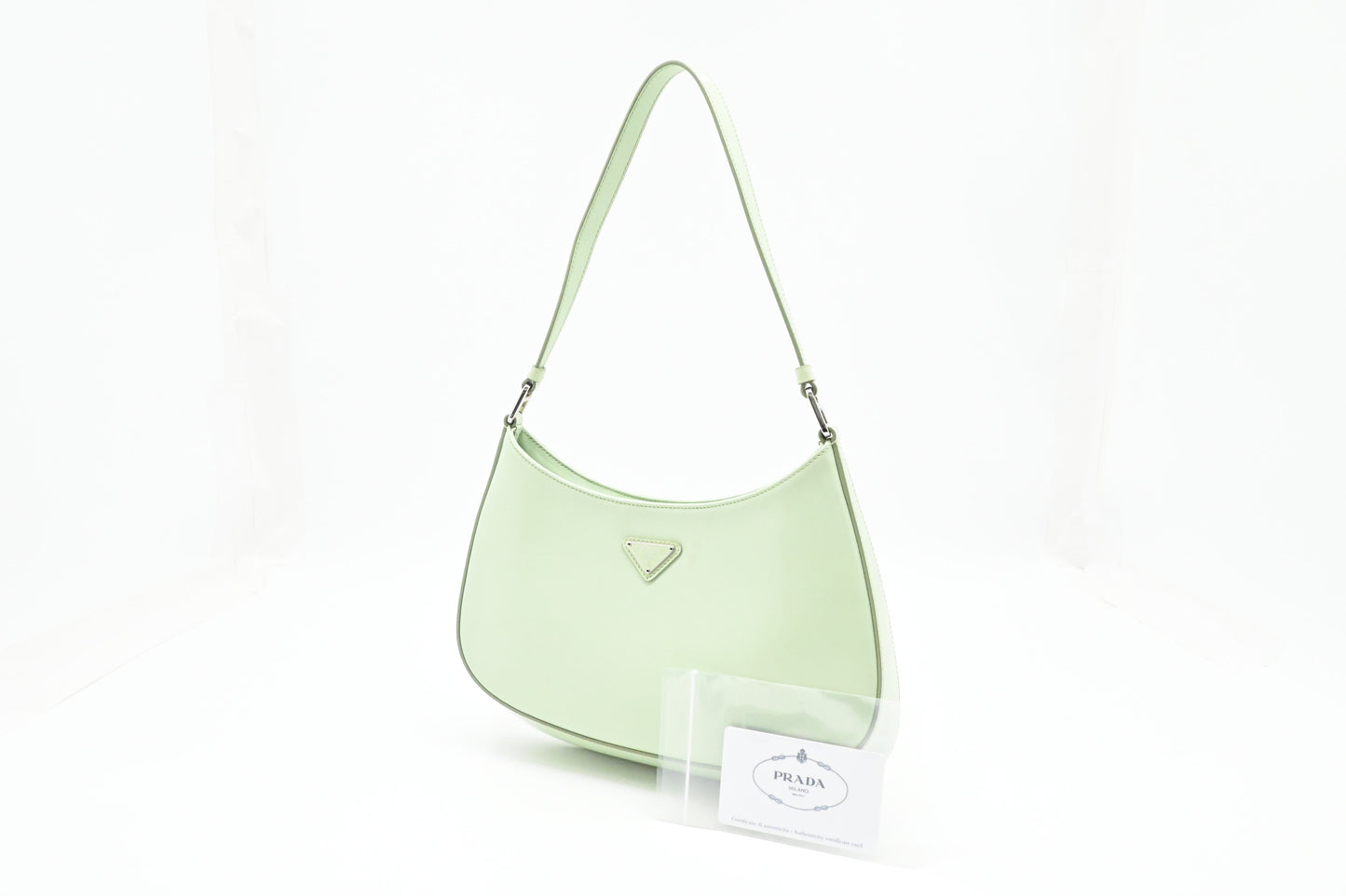 Prada Cleo Shoulder Bag in Aqua Leather