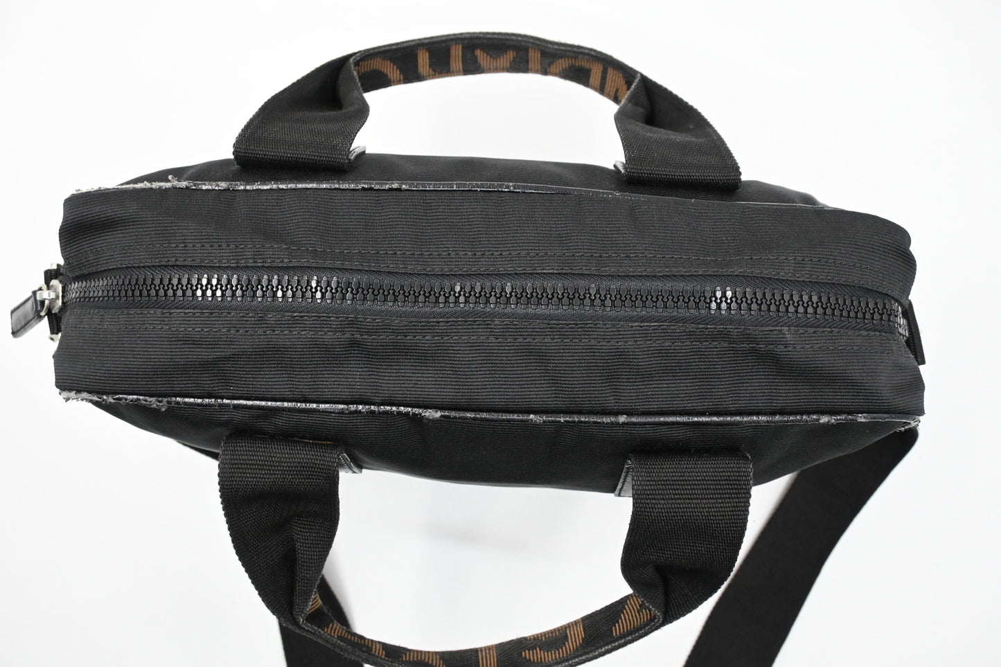 Fendi Two Way Bag in Black Canvas