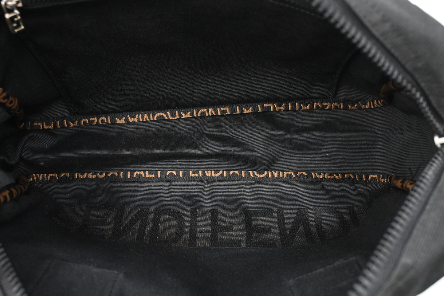 Fendi Two Way Bag in Black Canvas