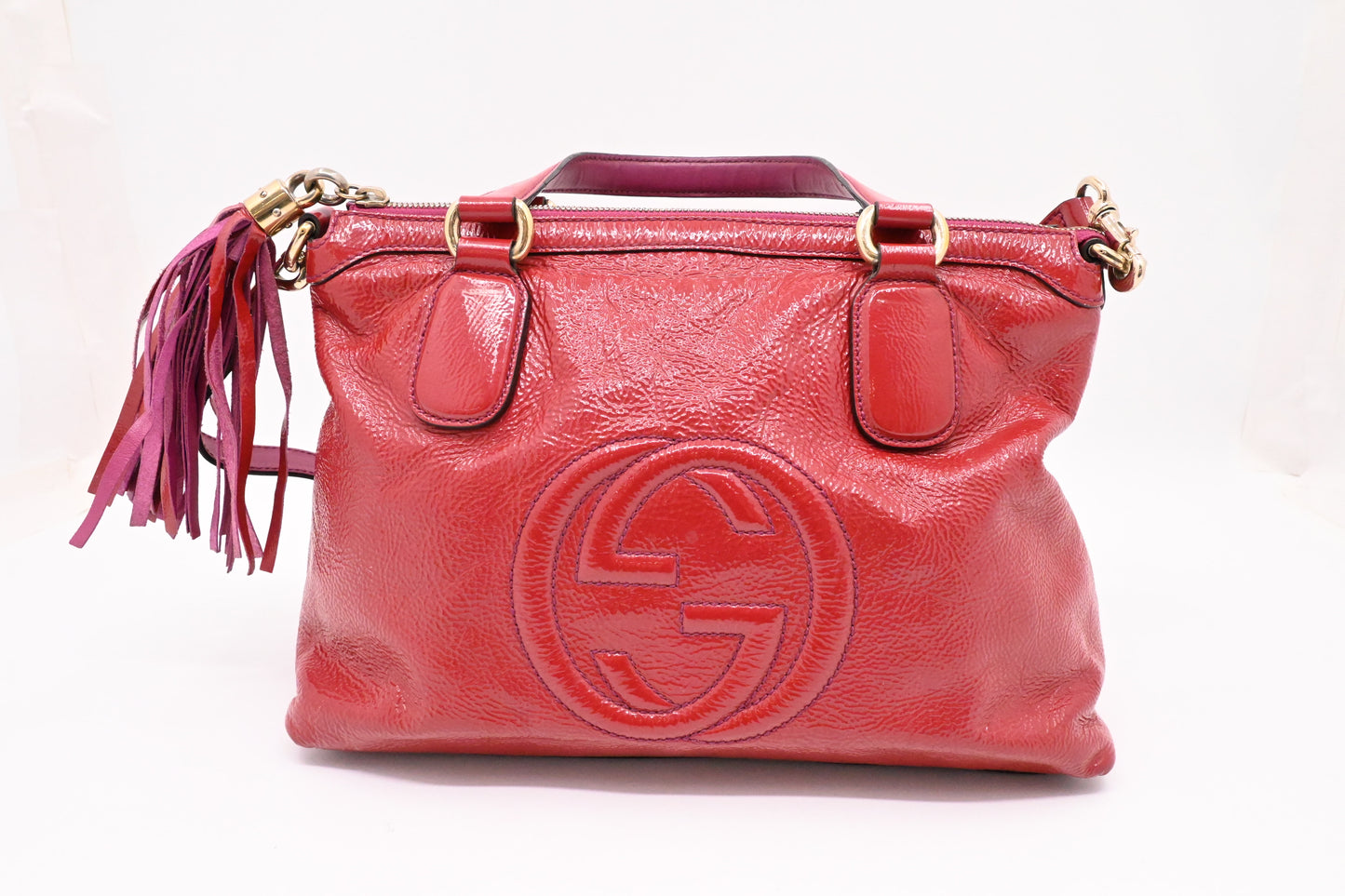 Gucci Soho 2way Bag in Red Patent Leather