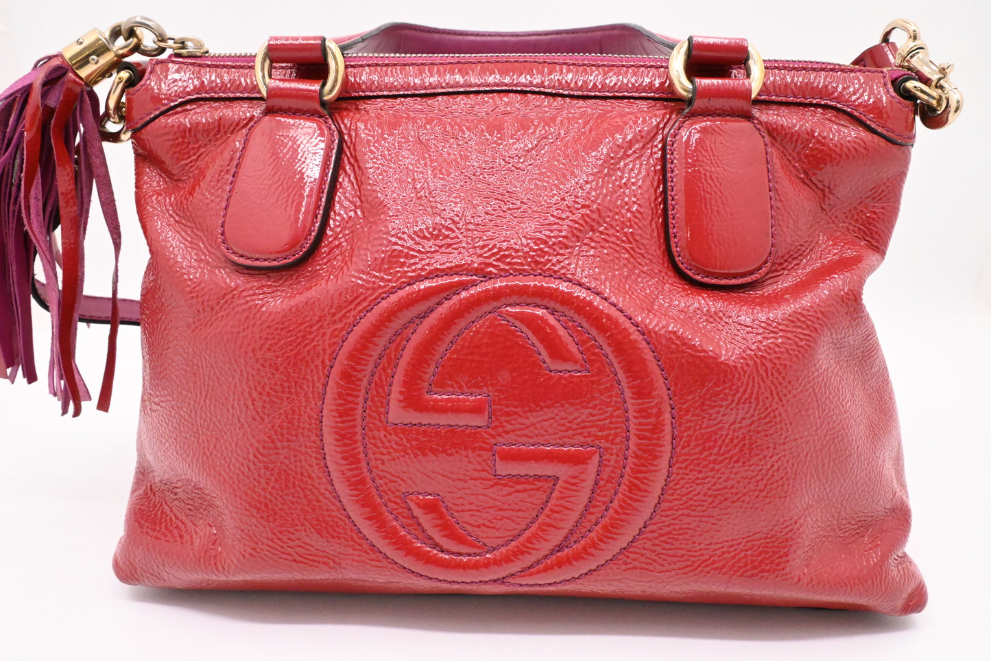 Gucci Soho 2way Bag in Red Patent Leather