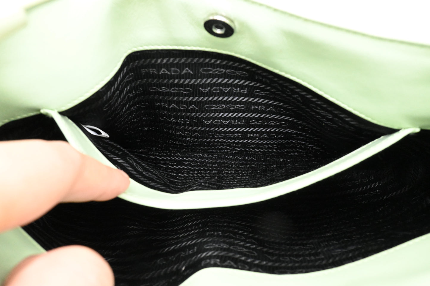 Prada Cleo Shoulder Bag in Aqua Leather