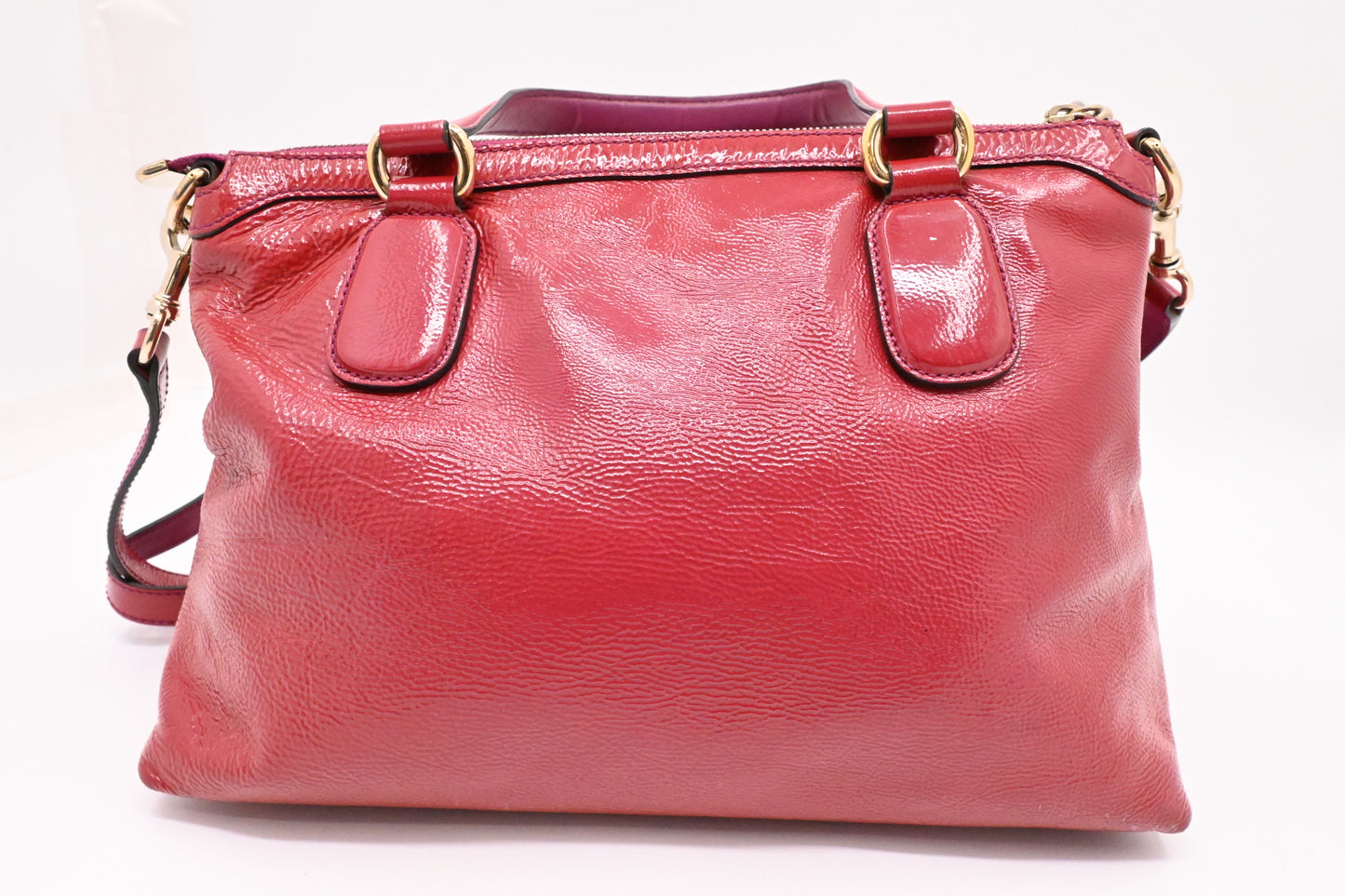 Gucci Soho 2way Bag in Red Patent Leather
