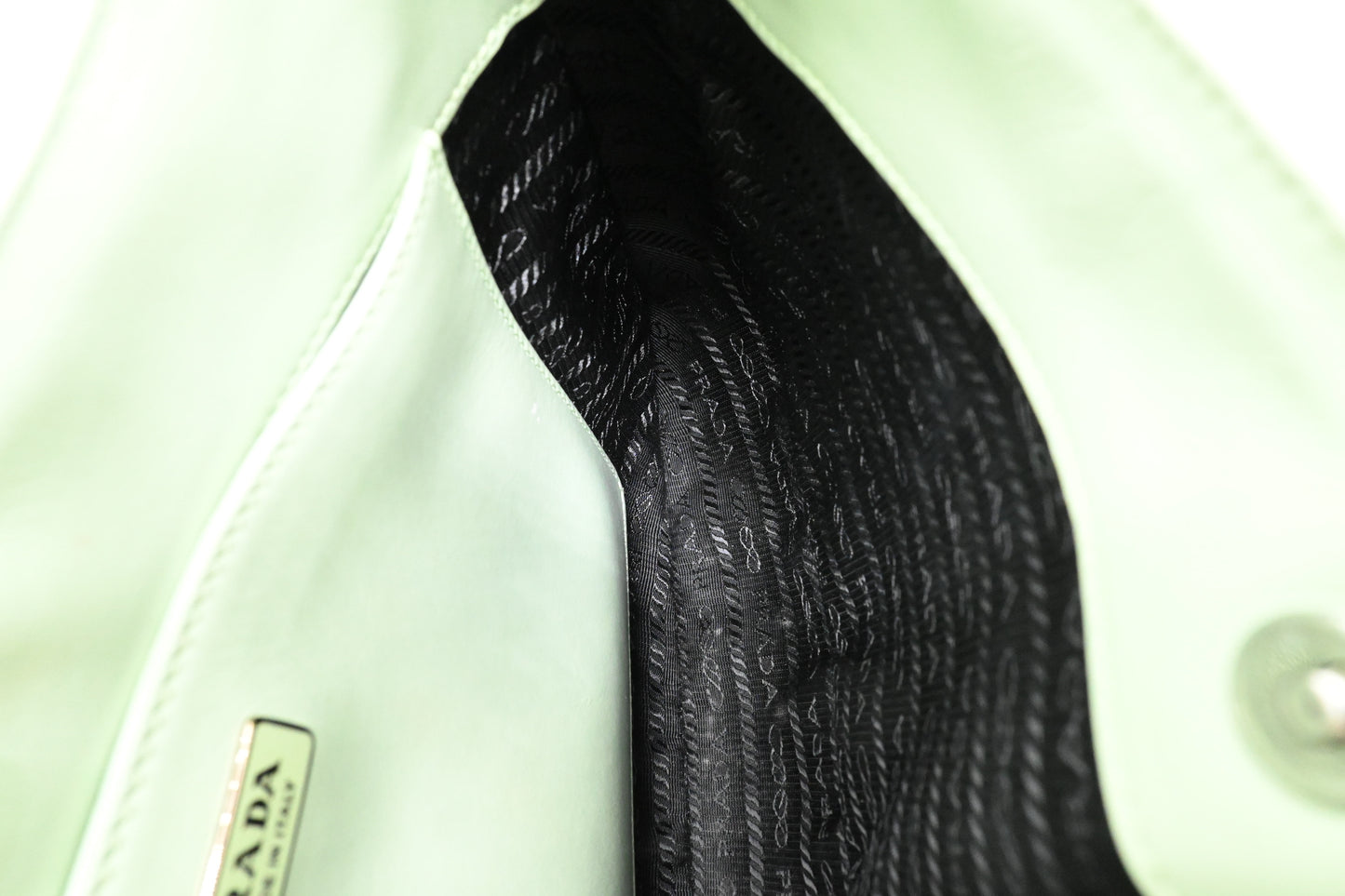 Prada Cleo Shoulder Bag in Aqua Leather