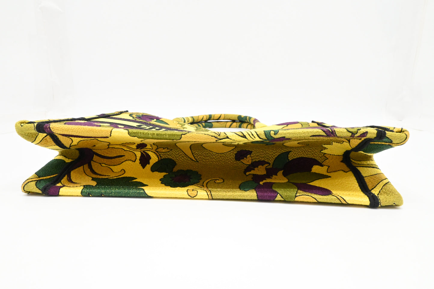 Dior Medium Book Tote in Yellow and Purple Canvas