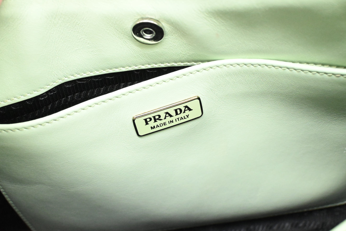 Prada Cleo Shoulder Bag in Aqua Leather