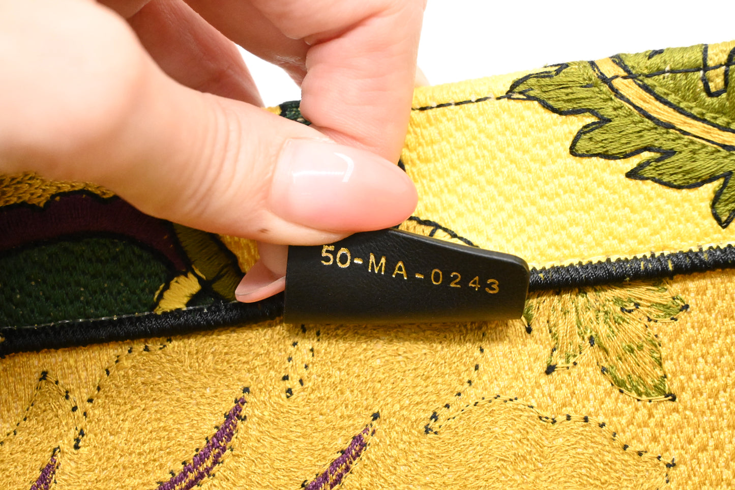 Dior Medium Book Tote in Yellow and Purple Canvas