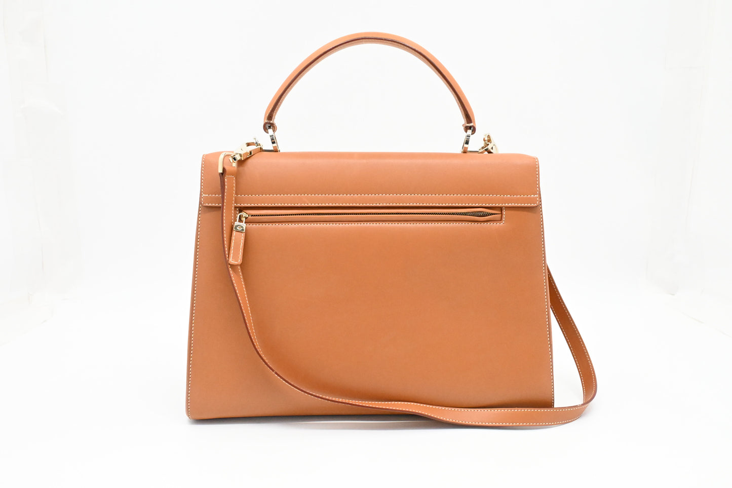 Ferragamo Two Way Bag in Tan Leather