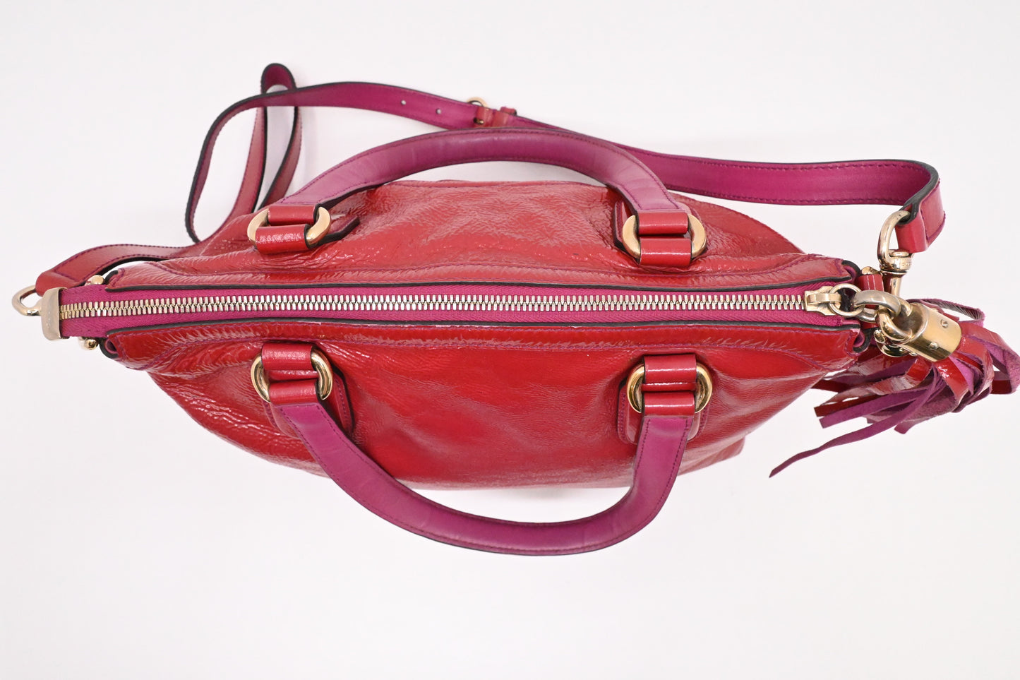 Gucci Soho 2way Bag in Red Patent Leather