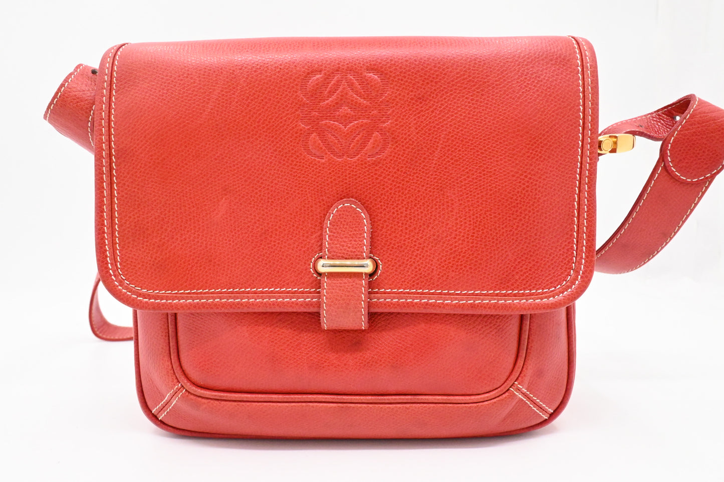 Loewe Crossbody Bag in Red Leather