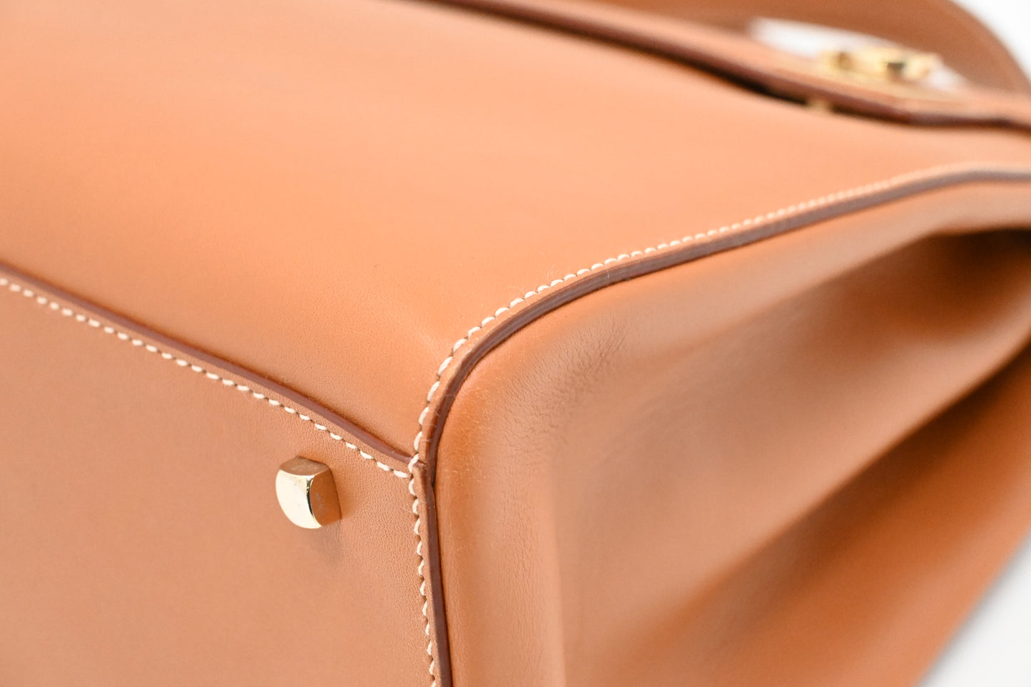 Ferragamo Two Way Bag in Tan Leather