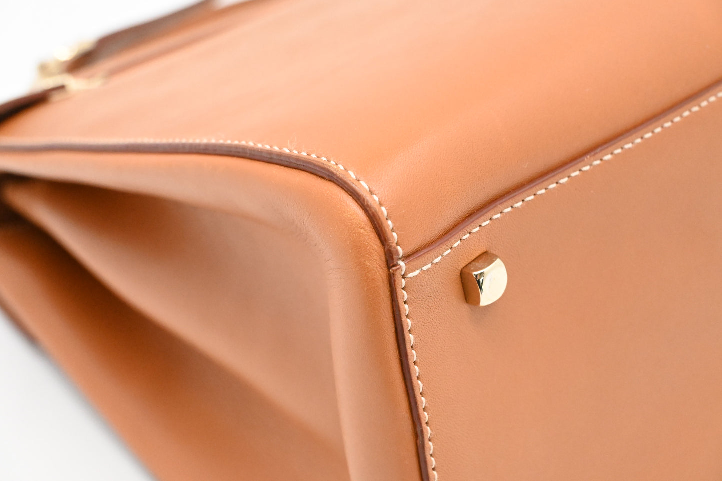 Ferragamo Two Way Bag in Tan Leather