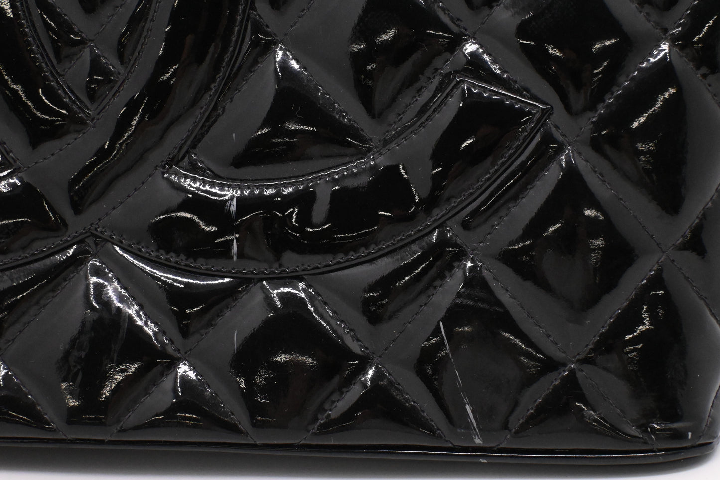 Chanel Medallion Tote in Black Patent Leather