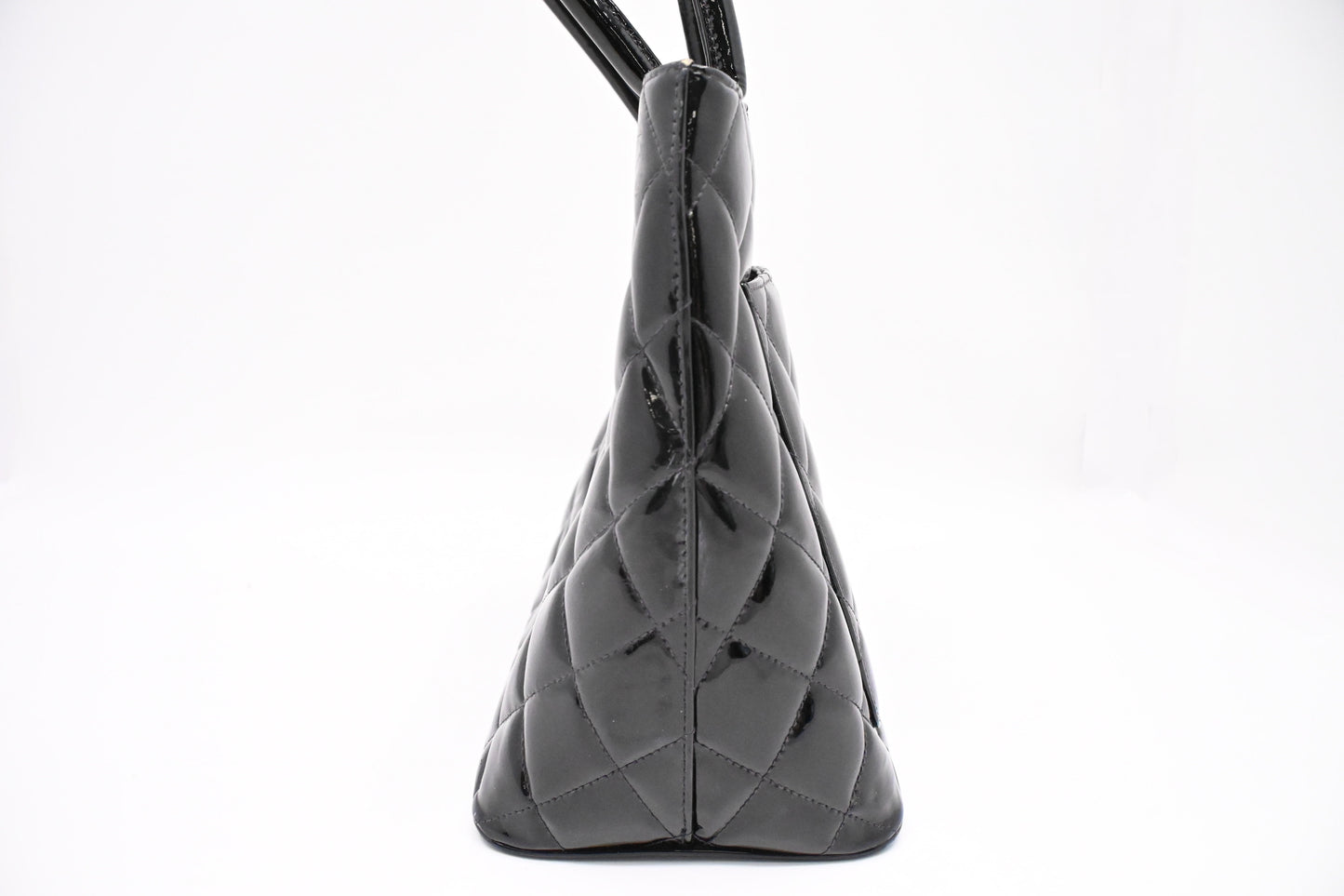 Chanel Medallion Tote in Black Patent Leather