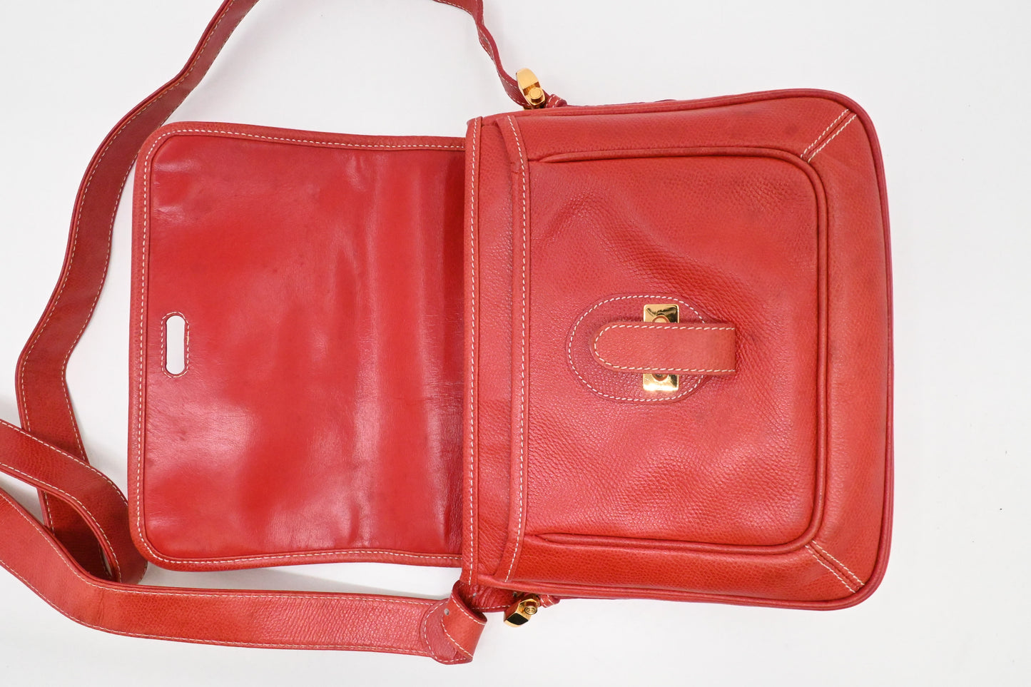 Loewe Crossbody Bag in Red Leather