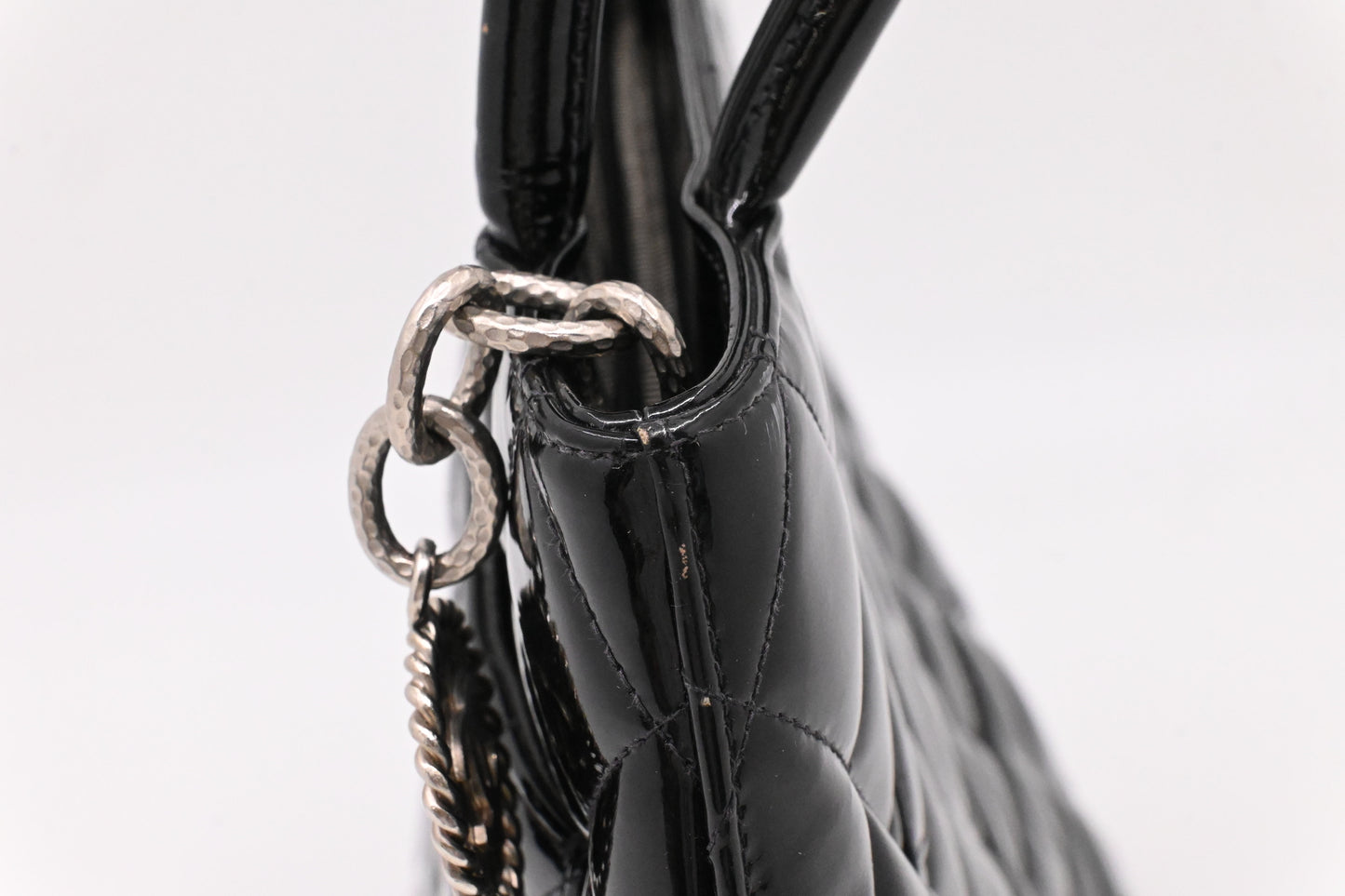 Chanel Medallion Tote in Black Patent Leather