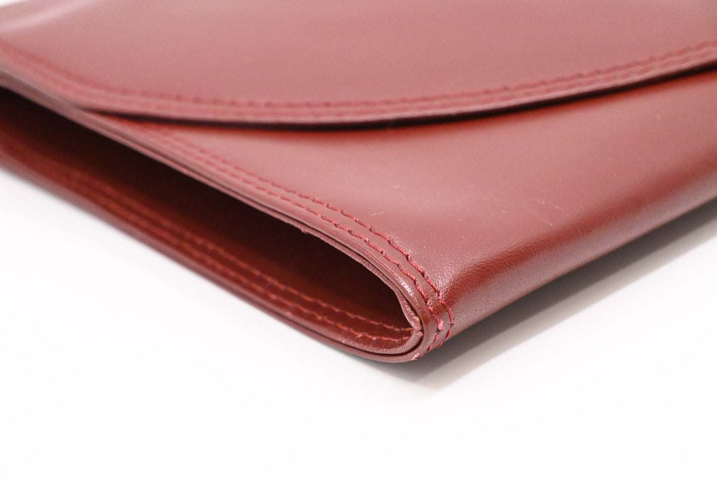 Cartier Clutch in Burgundy Leather