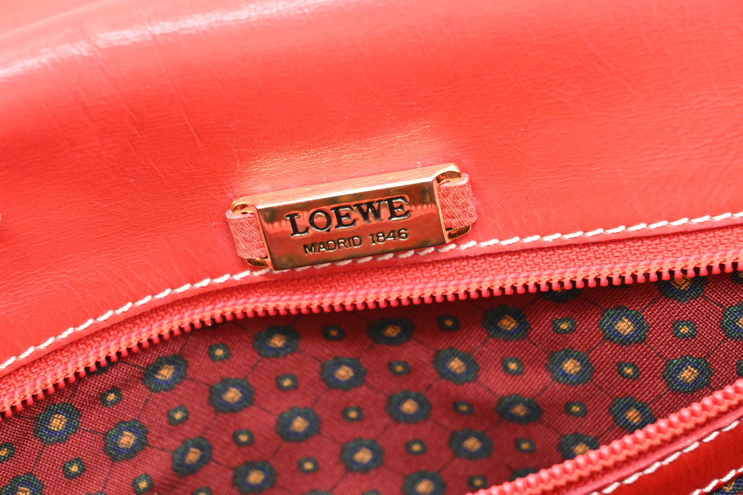 Loewe Crossbody Bag in Red Leather