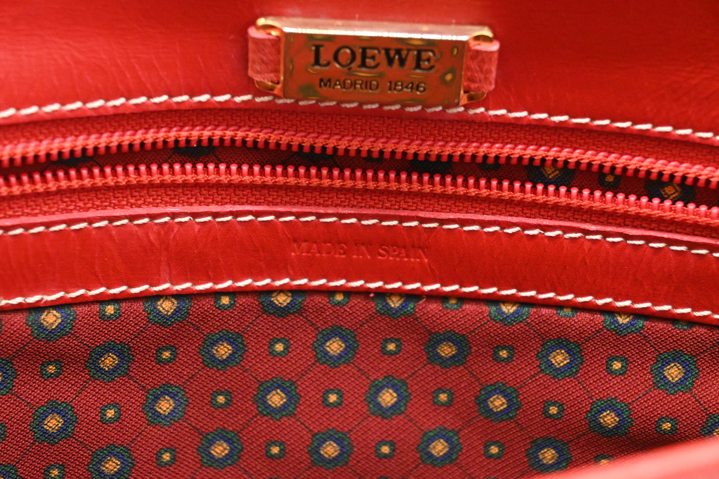 Loewe Crossbody Bag in Red Leather