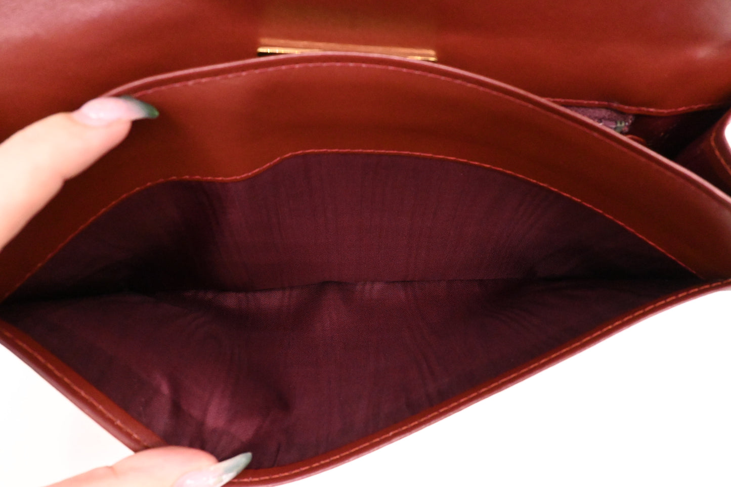 Cartier Clutch in Burgundy Leather