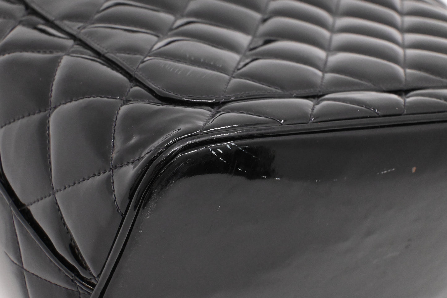 Chanel Medallion Tote in Black Patent Leather